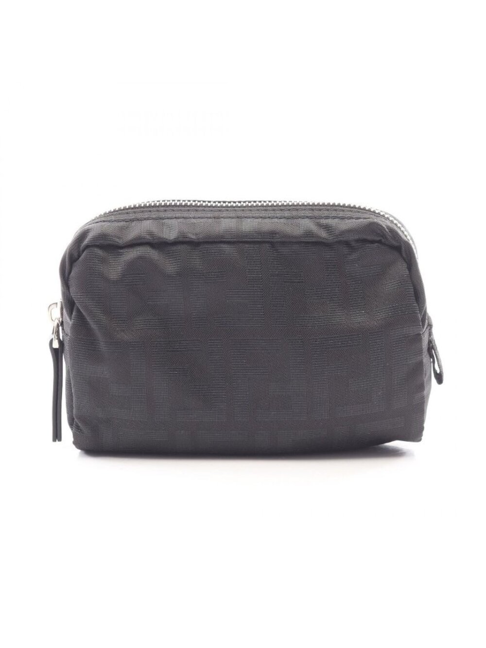 Fendi Pouch Zucca Canvas Leather